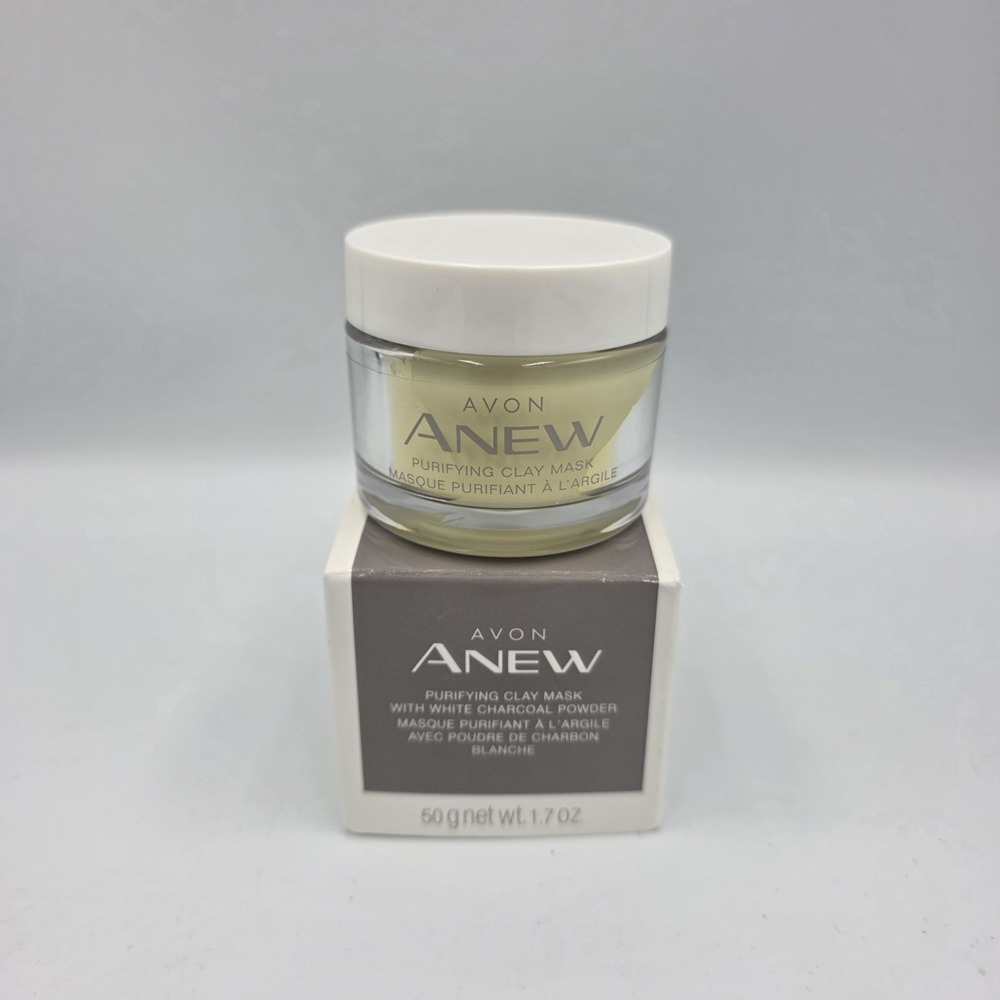 Avon ANEW Purifying Clay Mask‎ w/White Charcoal Powder  1.7 oz. New With Box